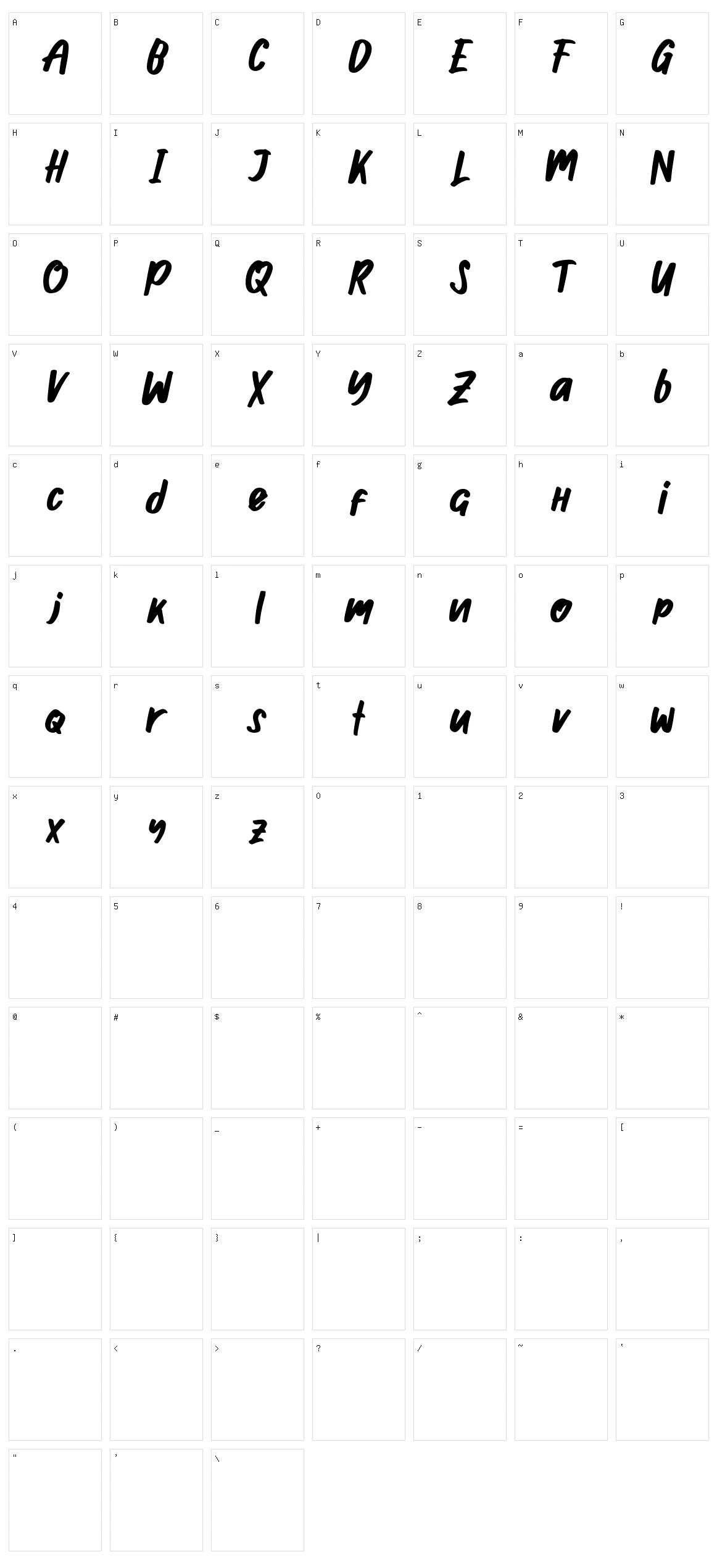 Ghosie Character Set