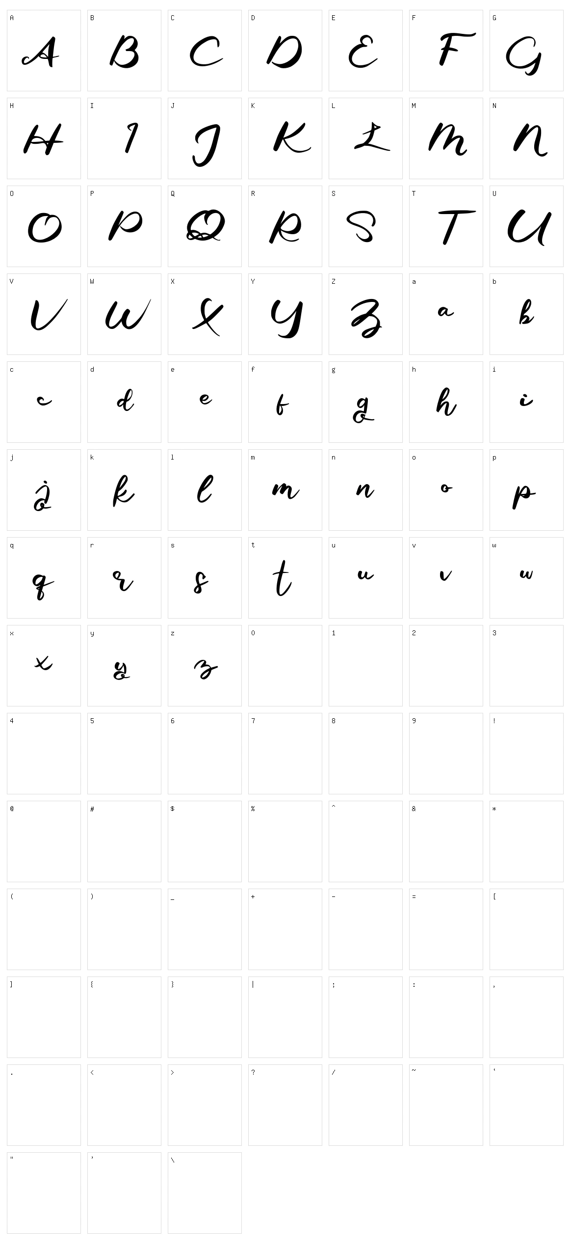 Giji Character Set