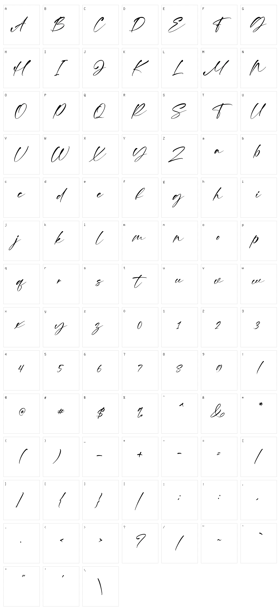 Gilliany Character Set