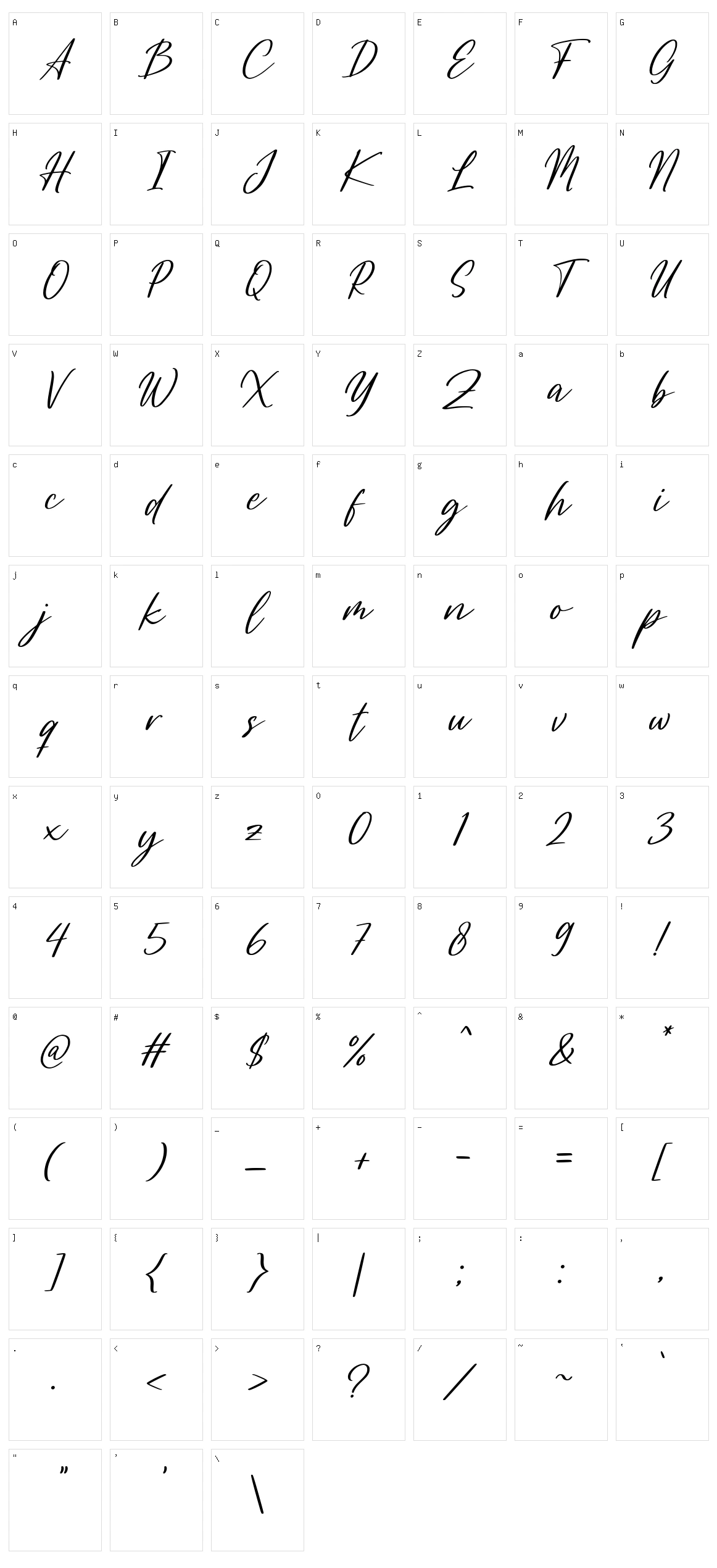 Gillimore Character Set