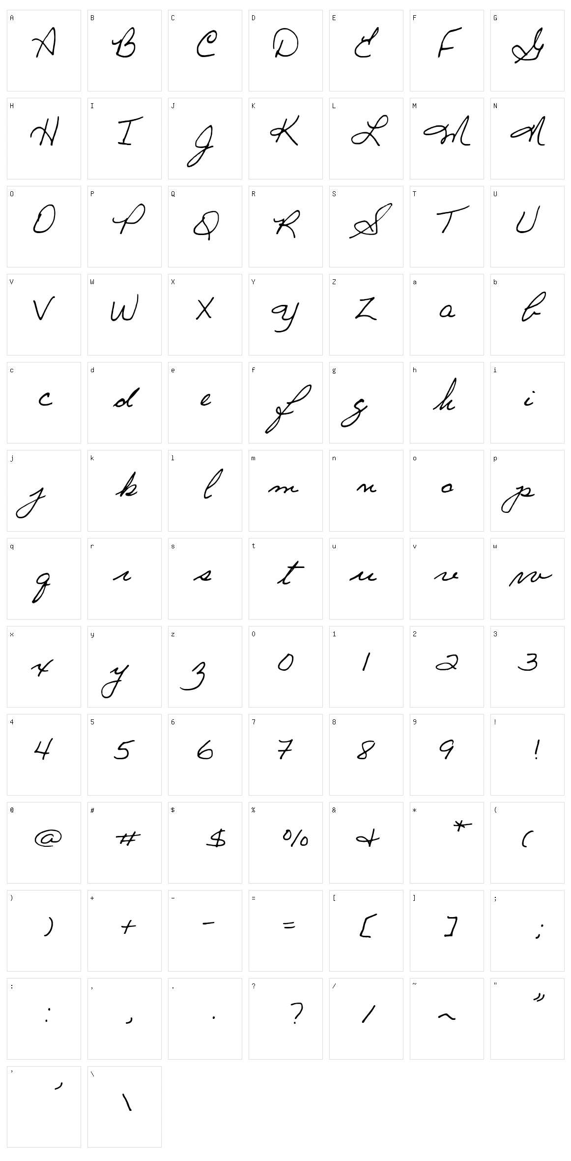 Ginette Character Set