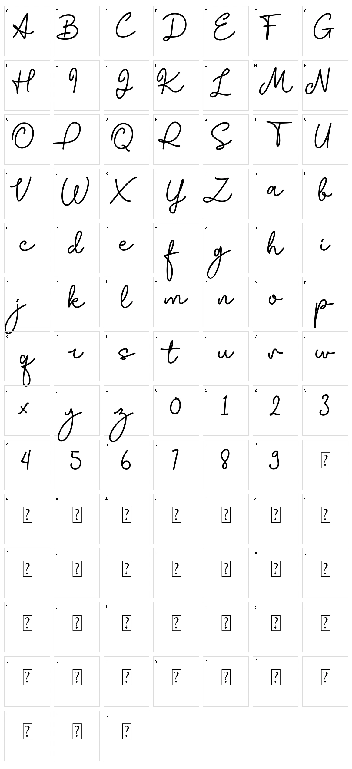 Giorello Character Set