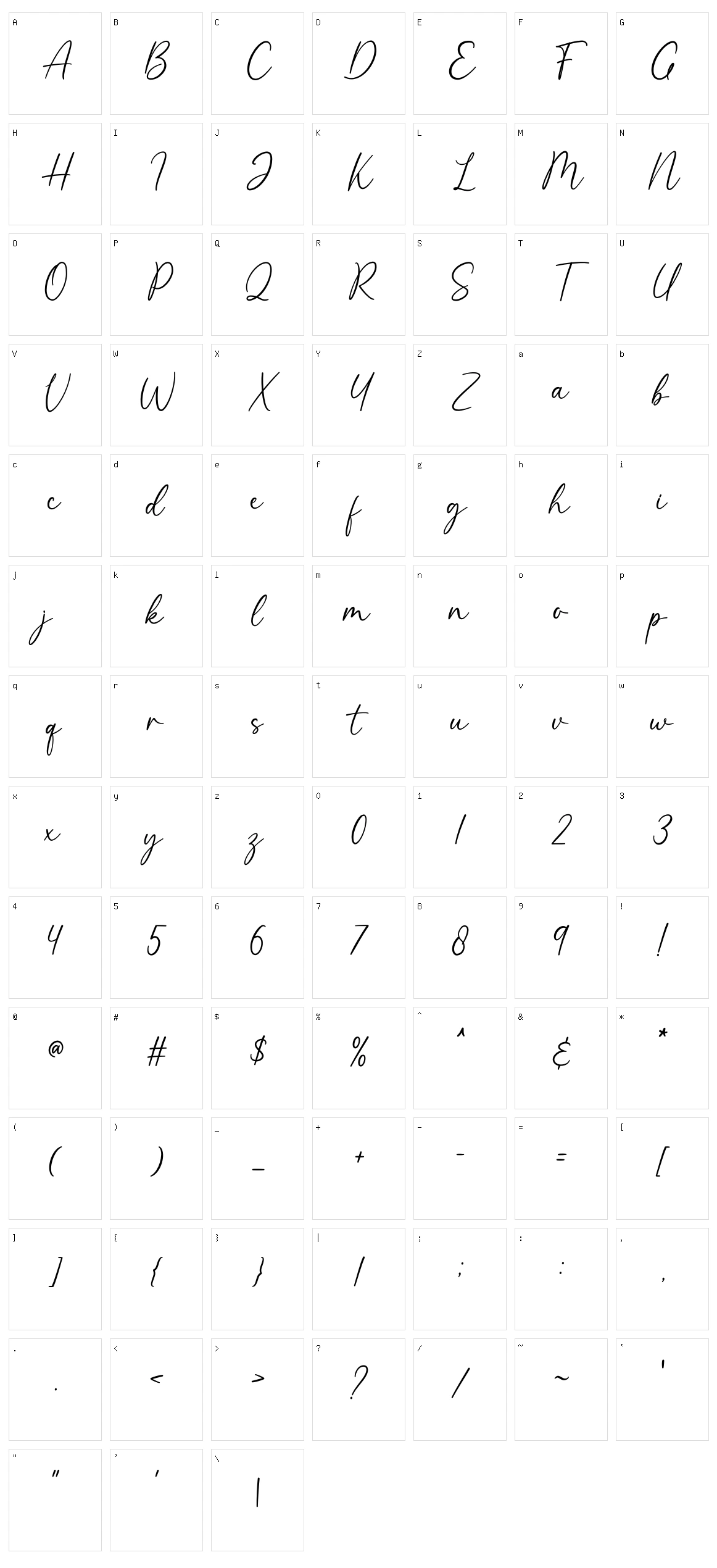 Giselle Character Set