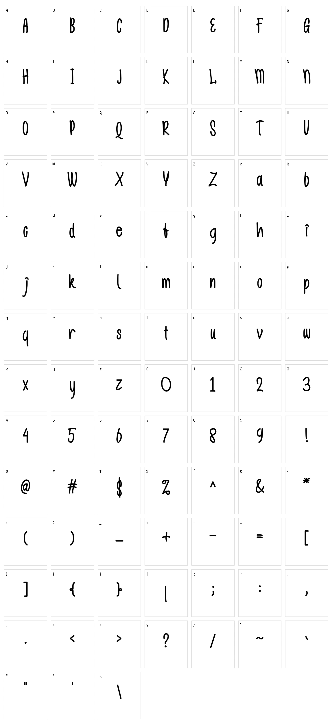 Gislake Character Set