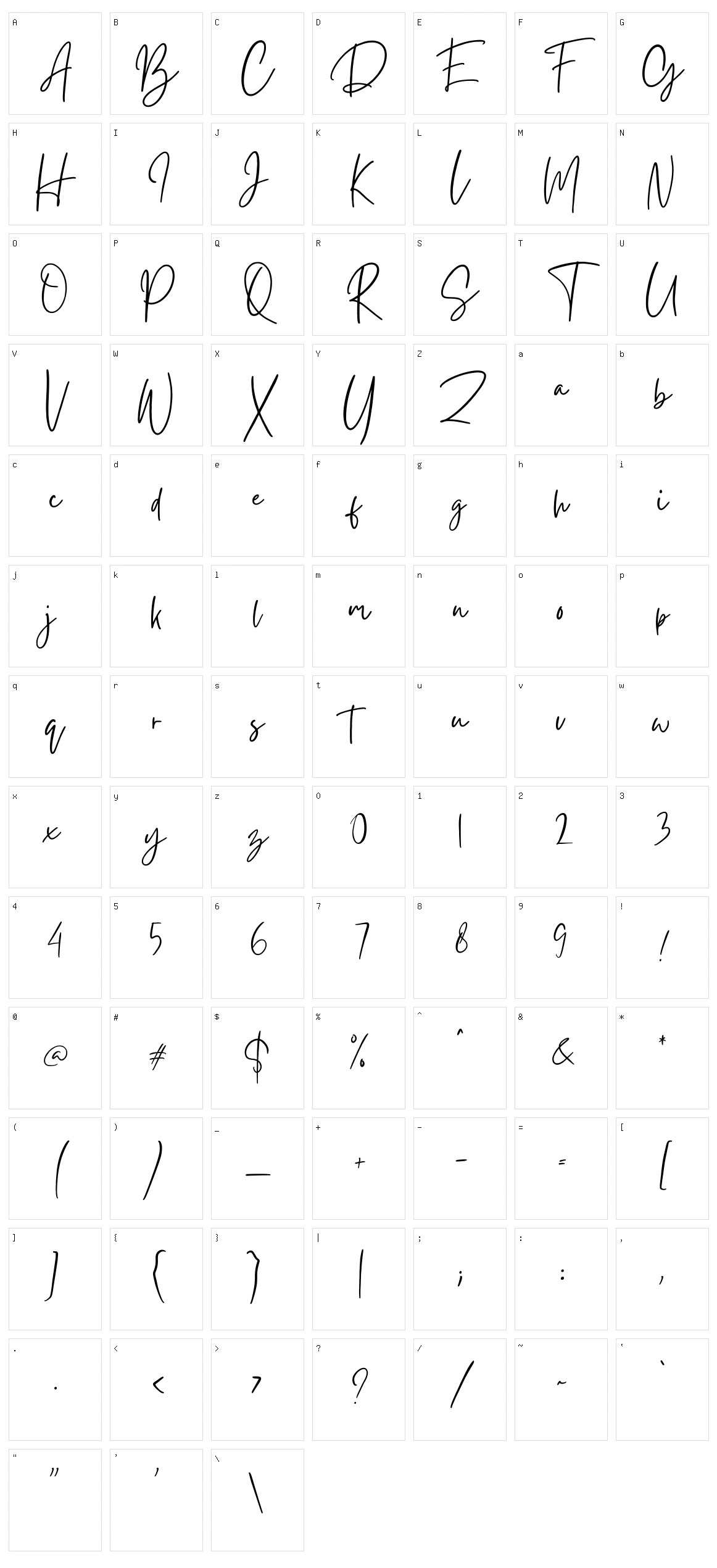 Gistesy Character Set