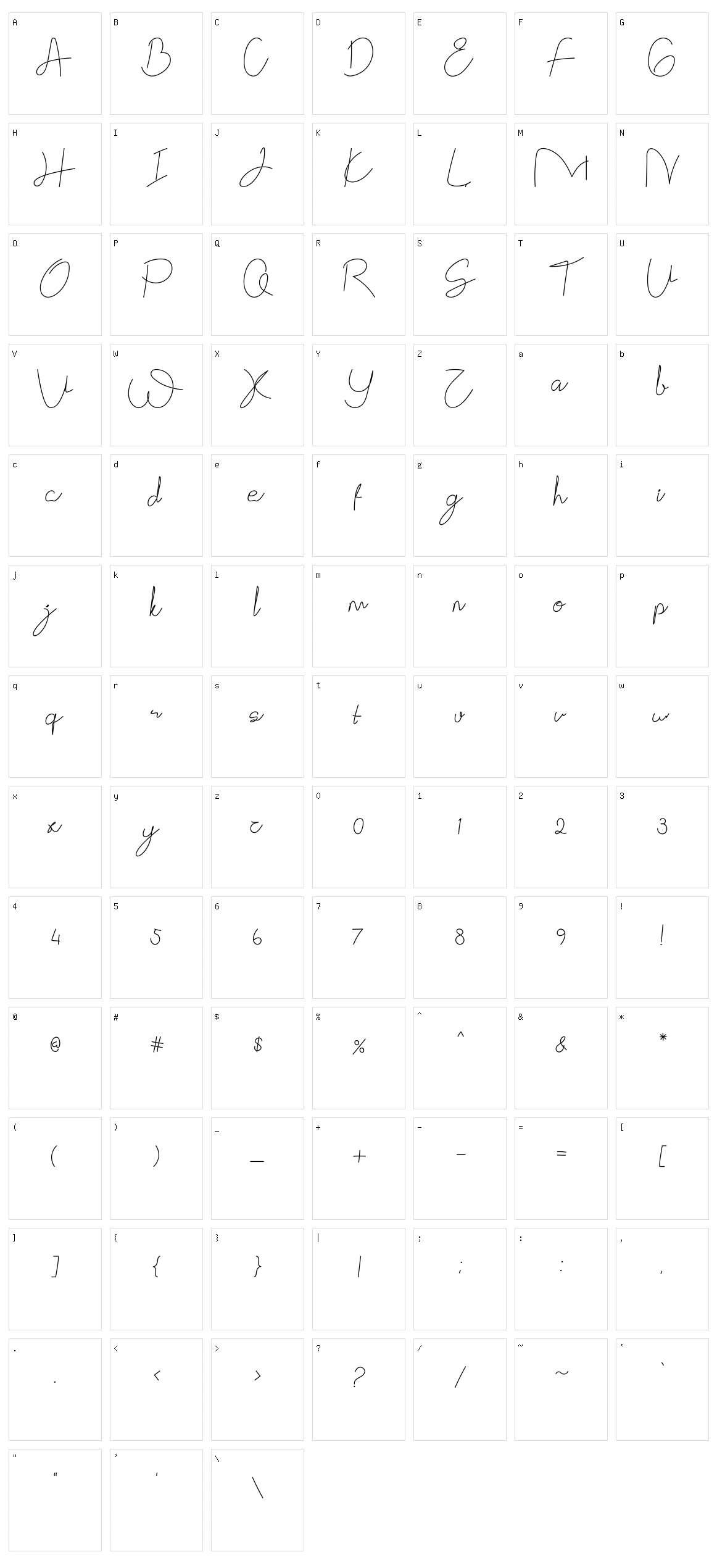 Gittelya Character Set