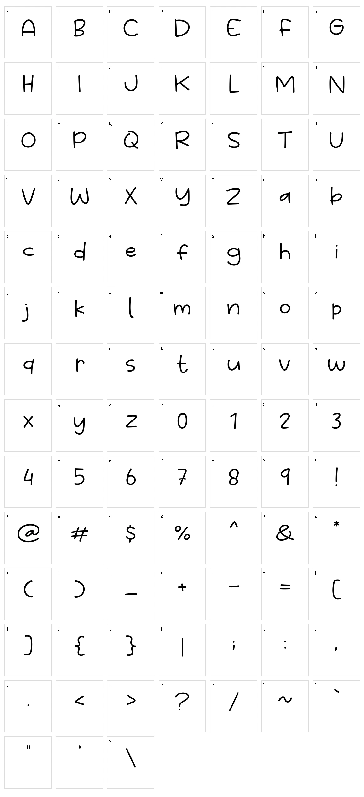 Give Away Character Set
