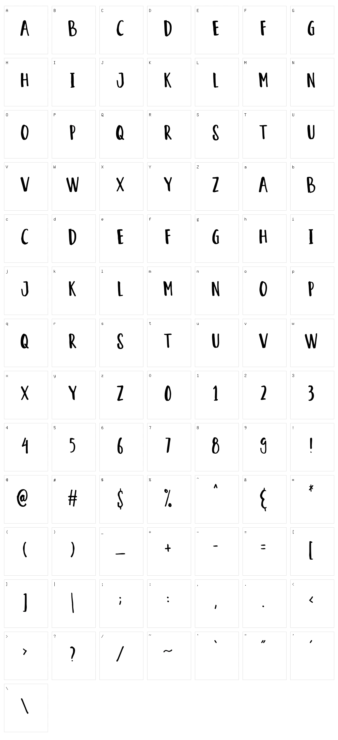 Gladiol Haze Character Set