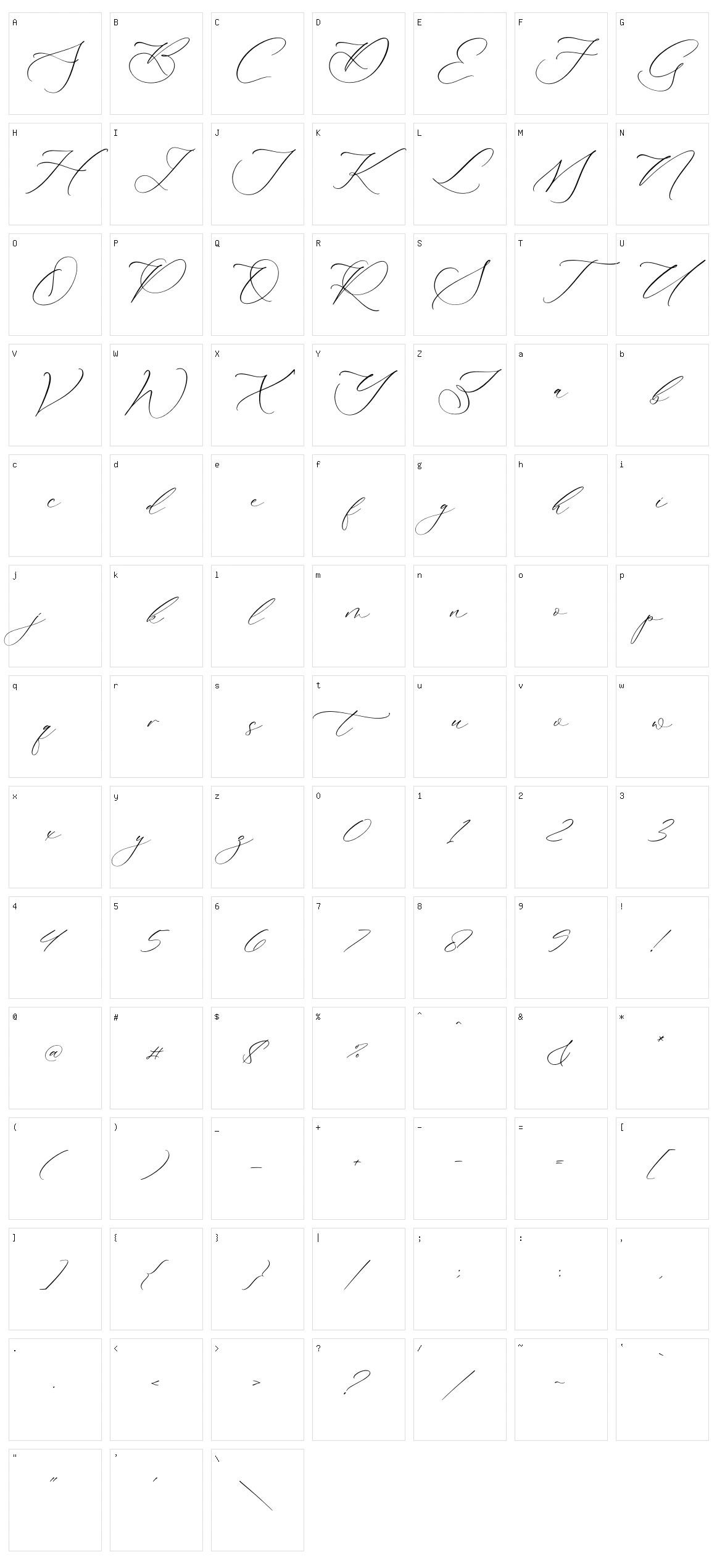 Gladioss Feather Character Set