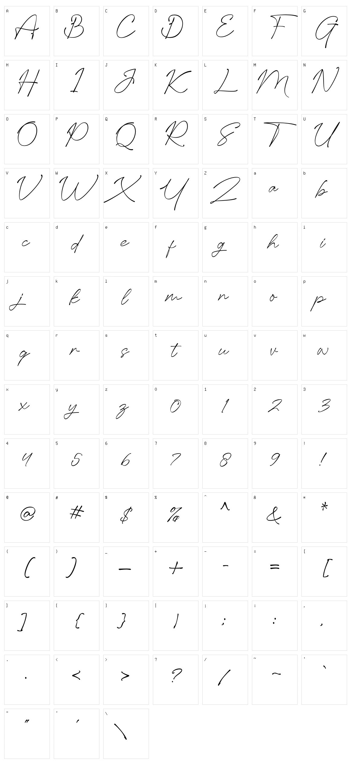 Glante Character Set