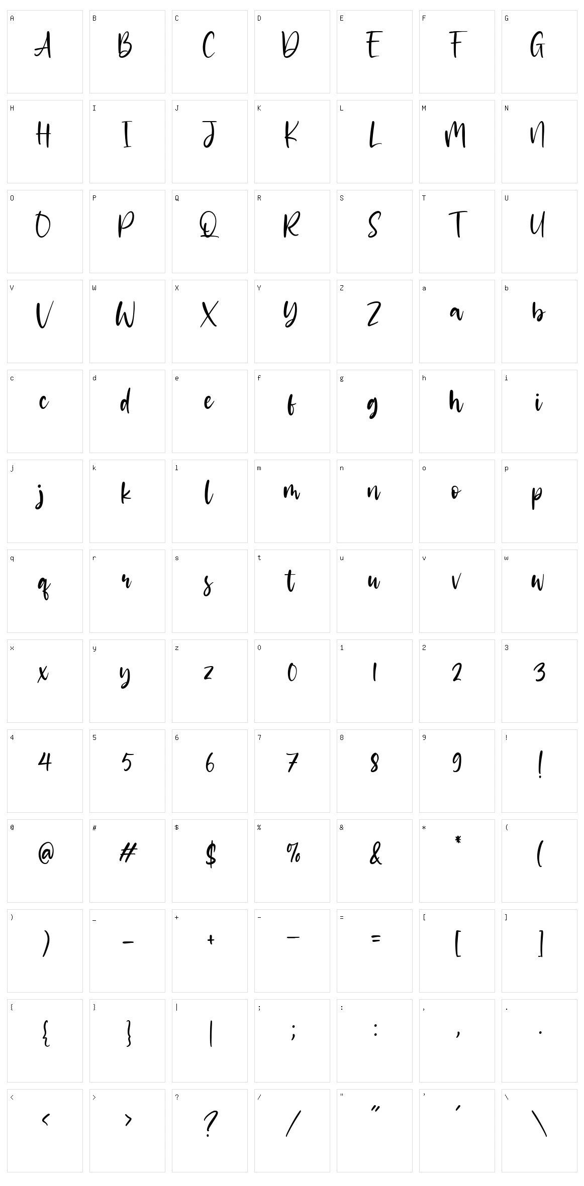 Glittery Character Set