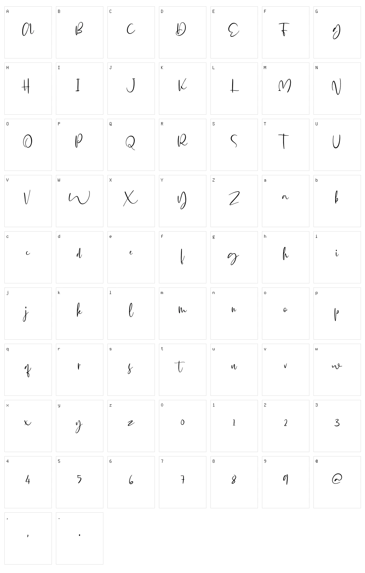 Glorial Character Set