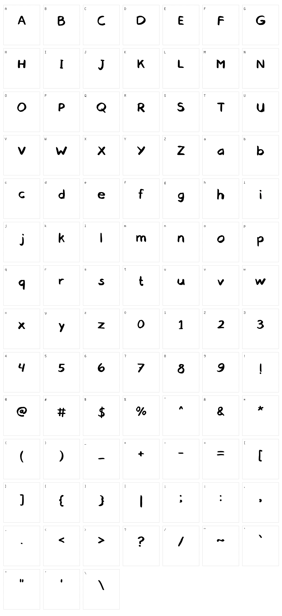 Go Baaa Handwritten Comic Character Set