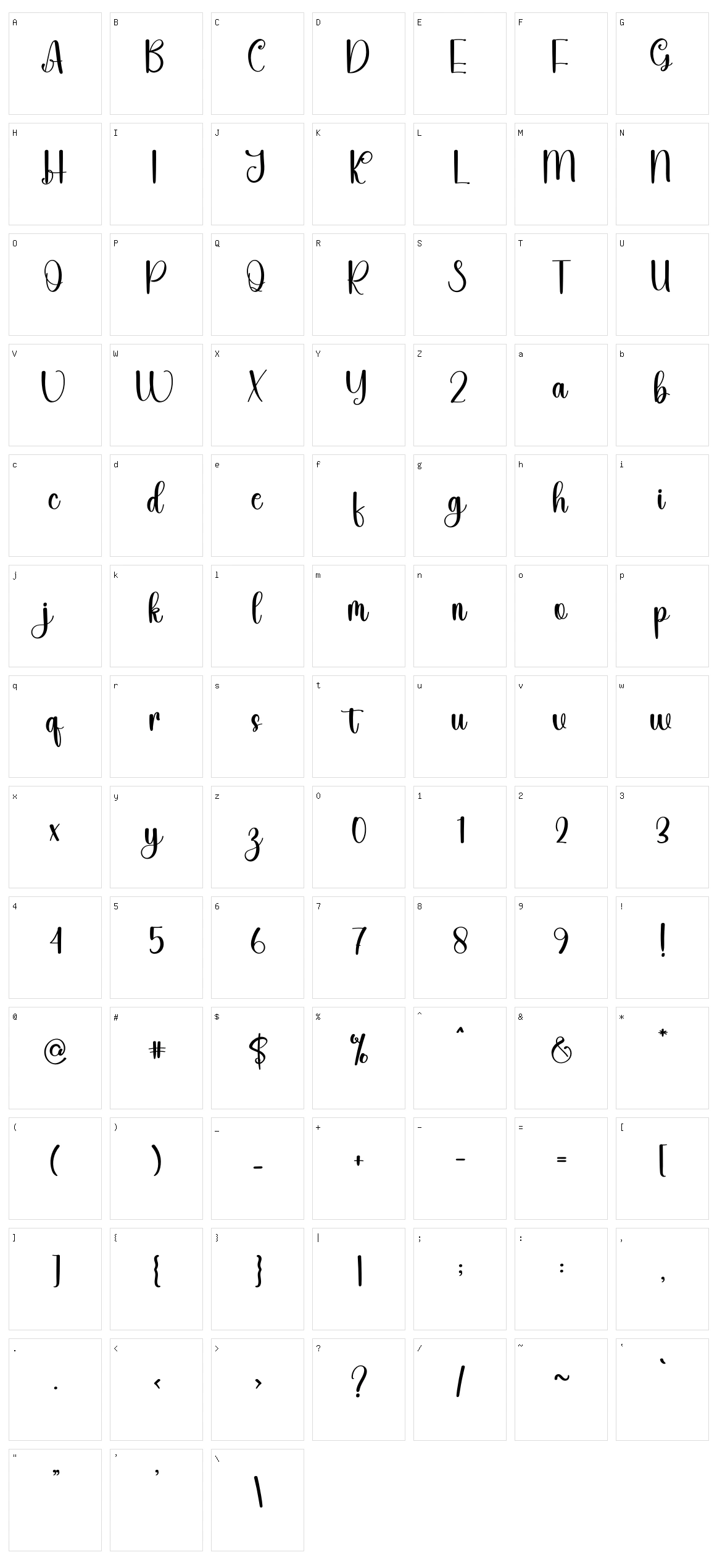 Goat Character Set