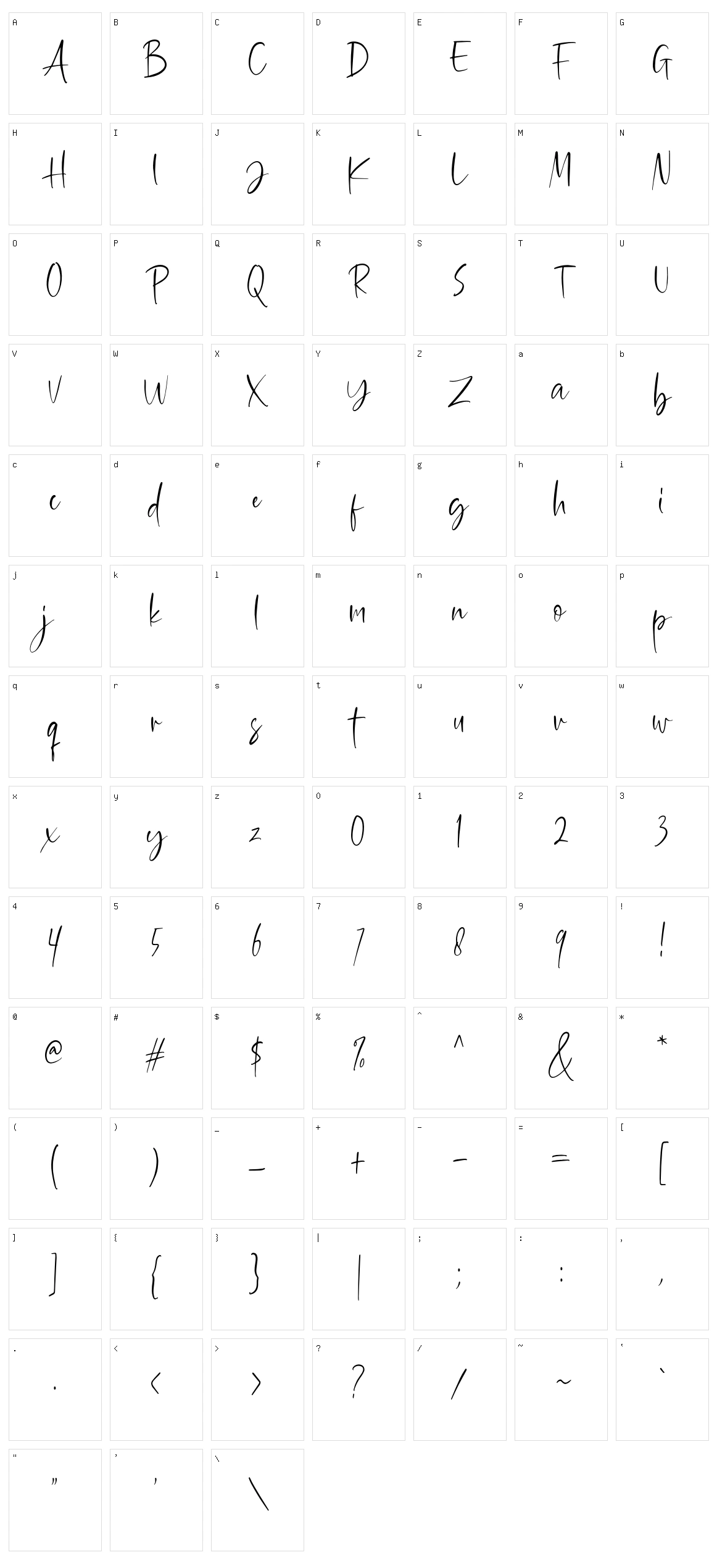 Goldbrick Character Set