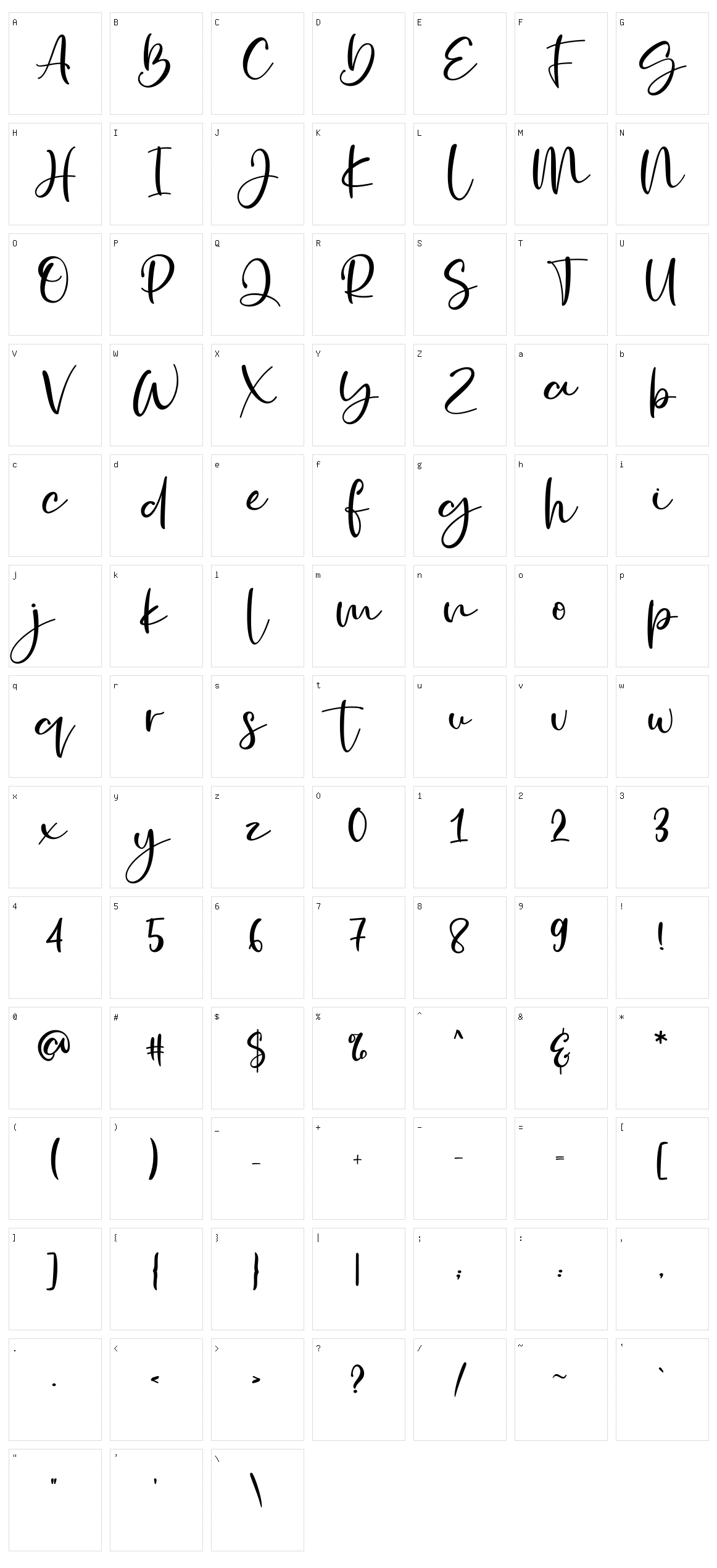 Golden Ballpoint Character Set