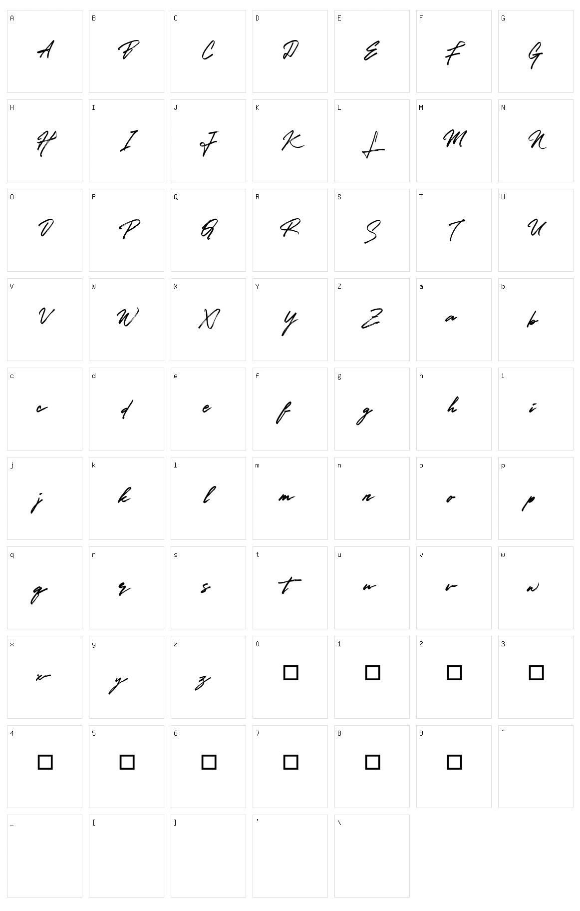 Golden Signature Character Set
