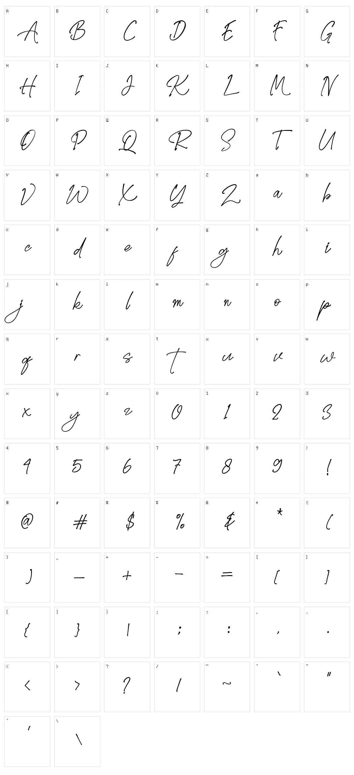 Golden Stanbury Signature Character Set