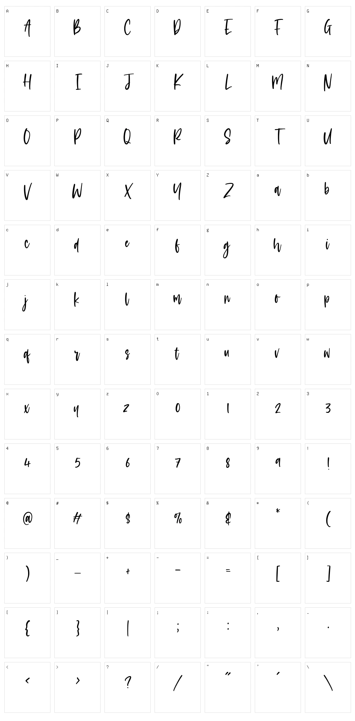 Goldmind Character Set