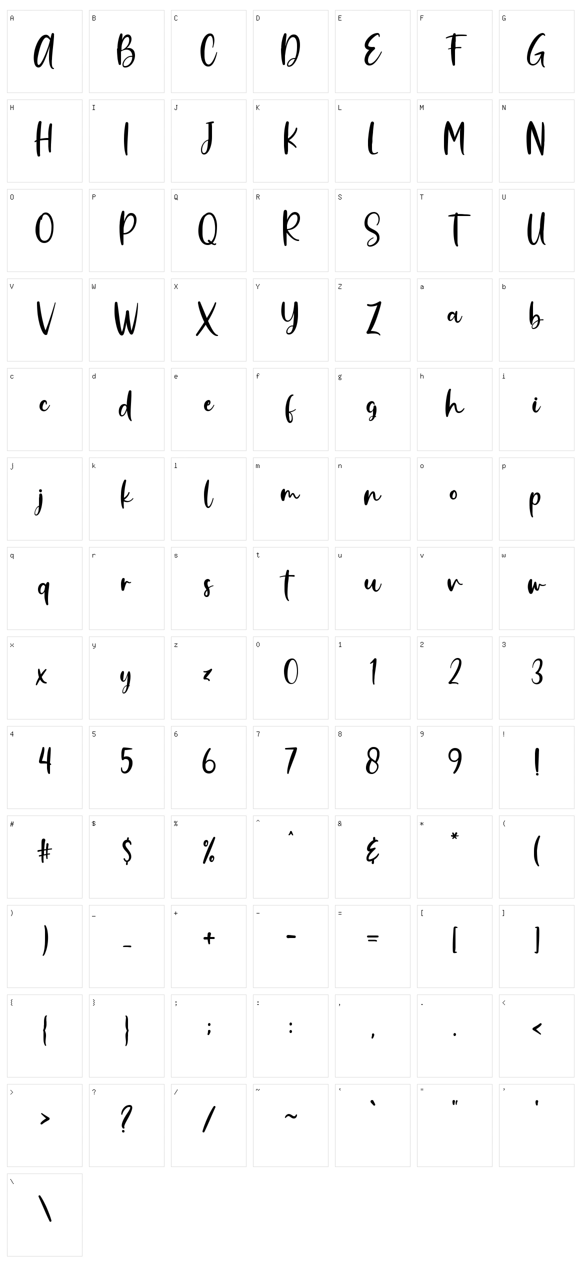 Goldstone Character Set