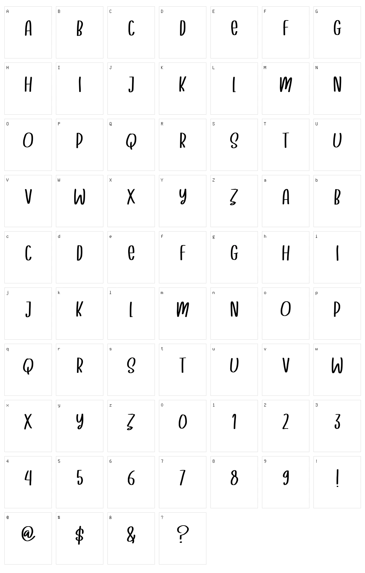 Goodlock Character Set