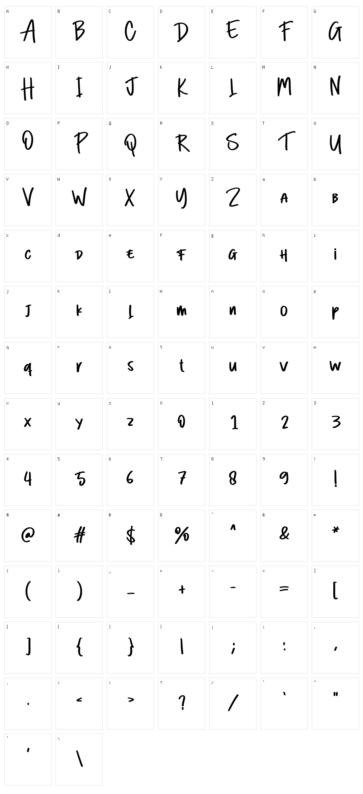 Goodnight Character Set