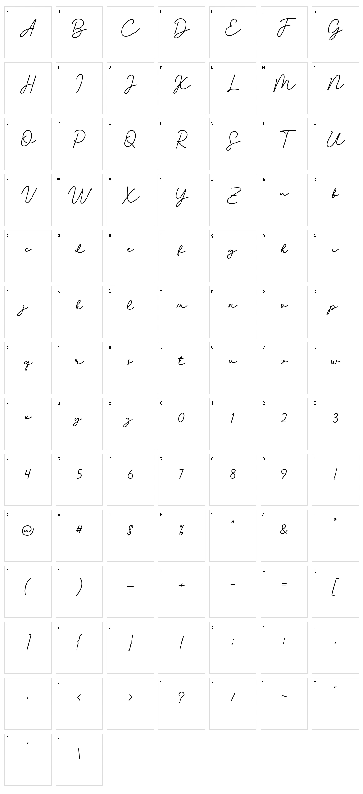 Gorinchem Character Set