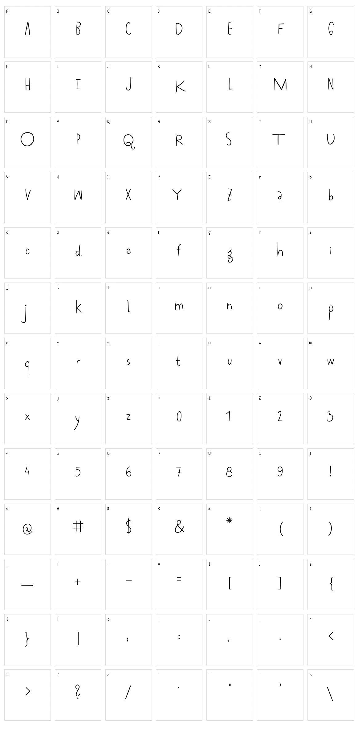 Gramofon Character Set