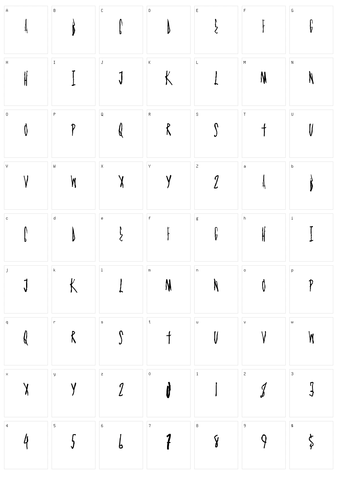 Graph Master Character Set