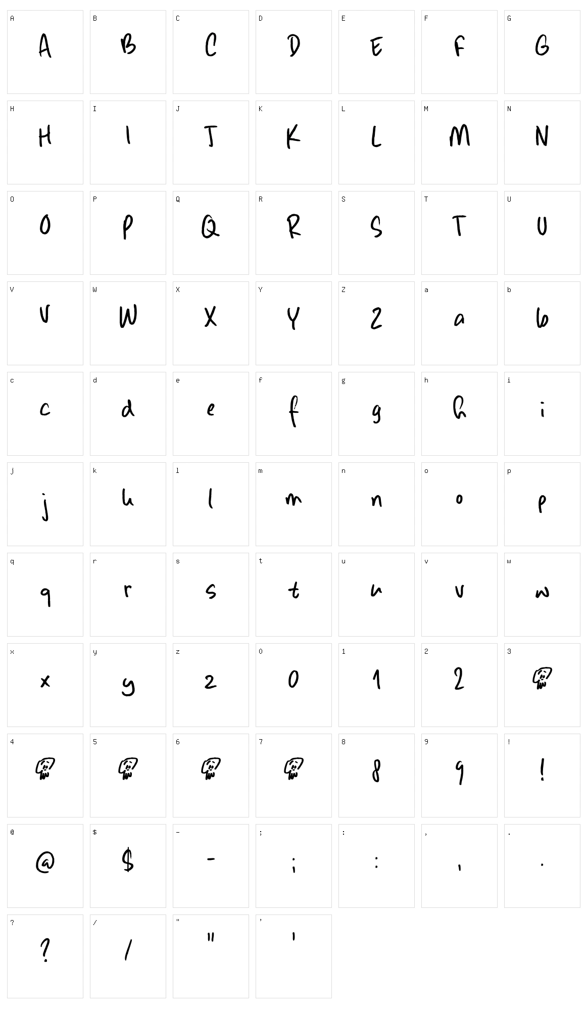 Gravitational Pull Character Set