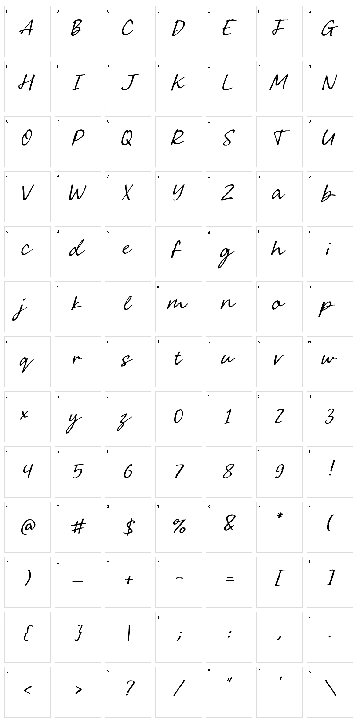 Greatest Fortune Script Character Set