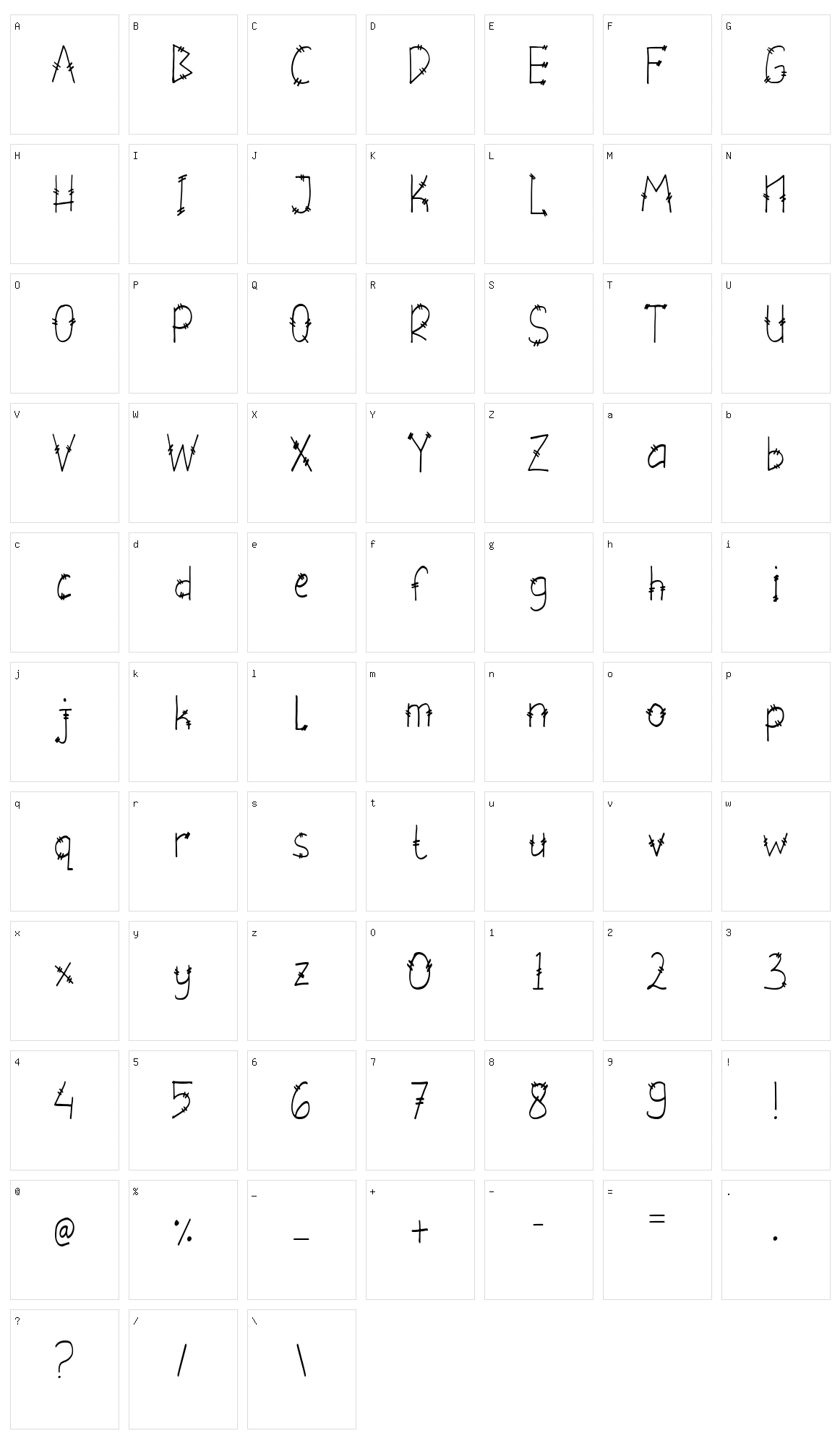 Gregori Character Set