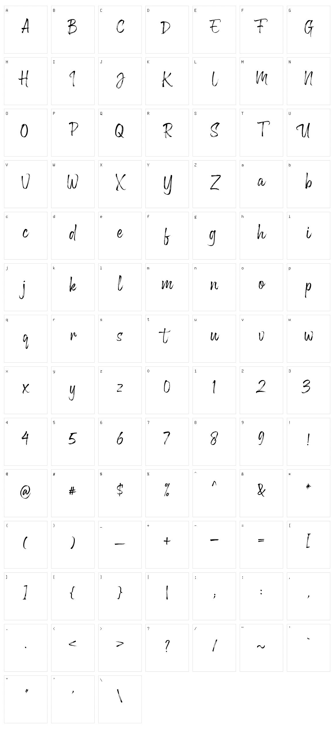 Greyfox Character Set