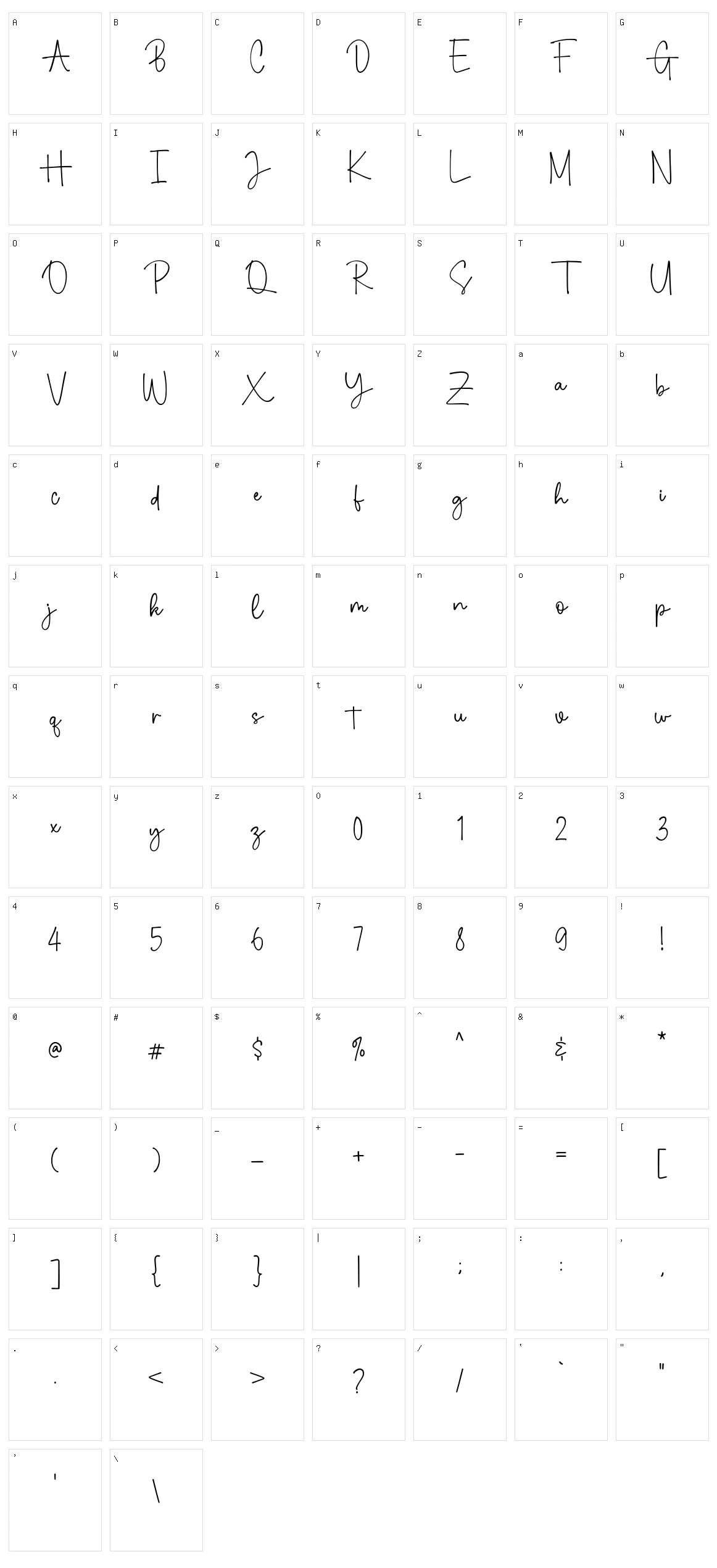 Grindline Character Set