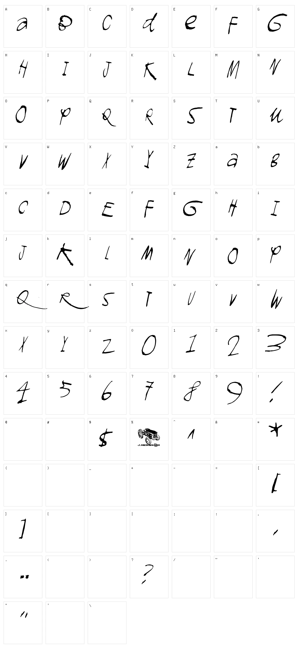 Gromagnon Character Set