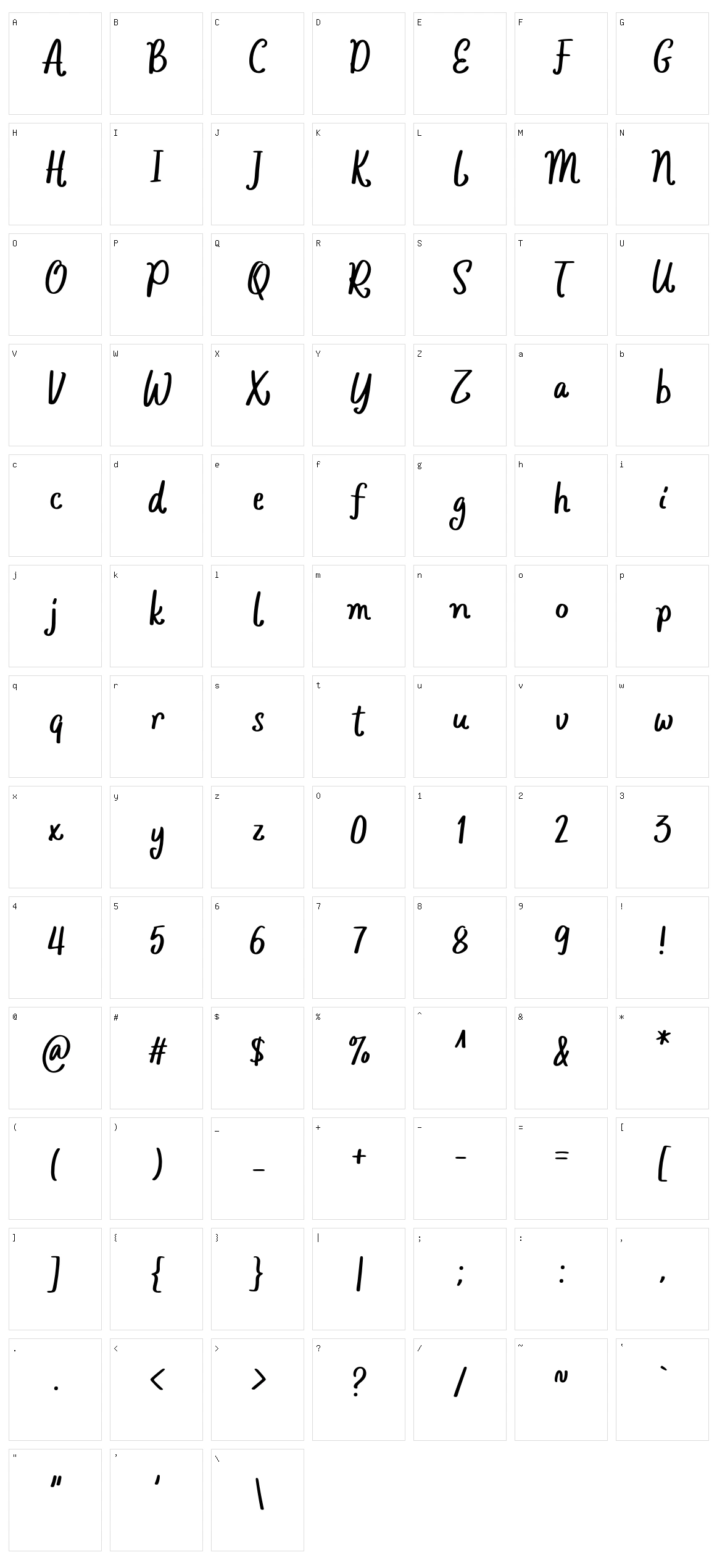 Gunkid Character Set