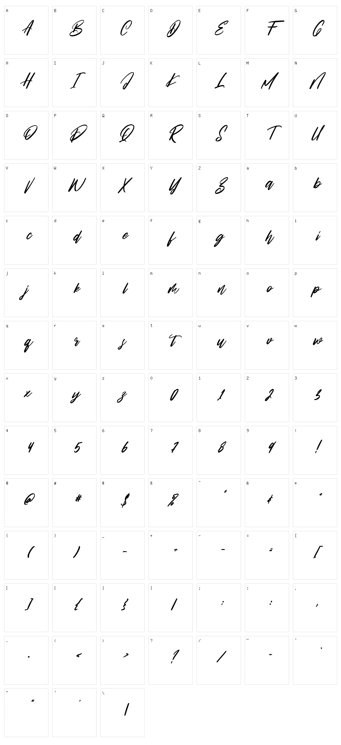 Gunstages Character Set