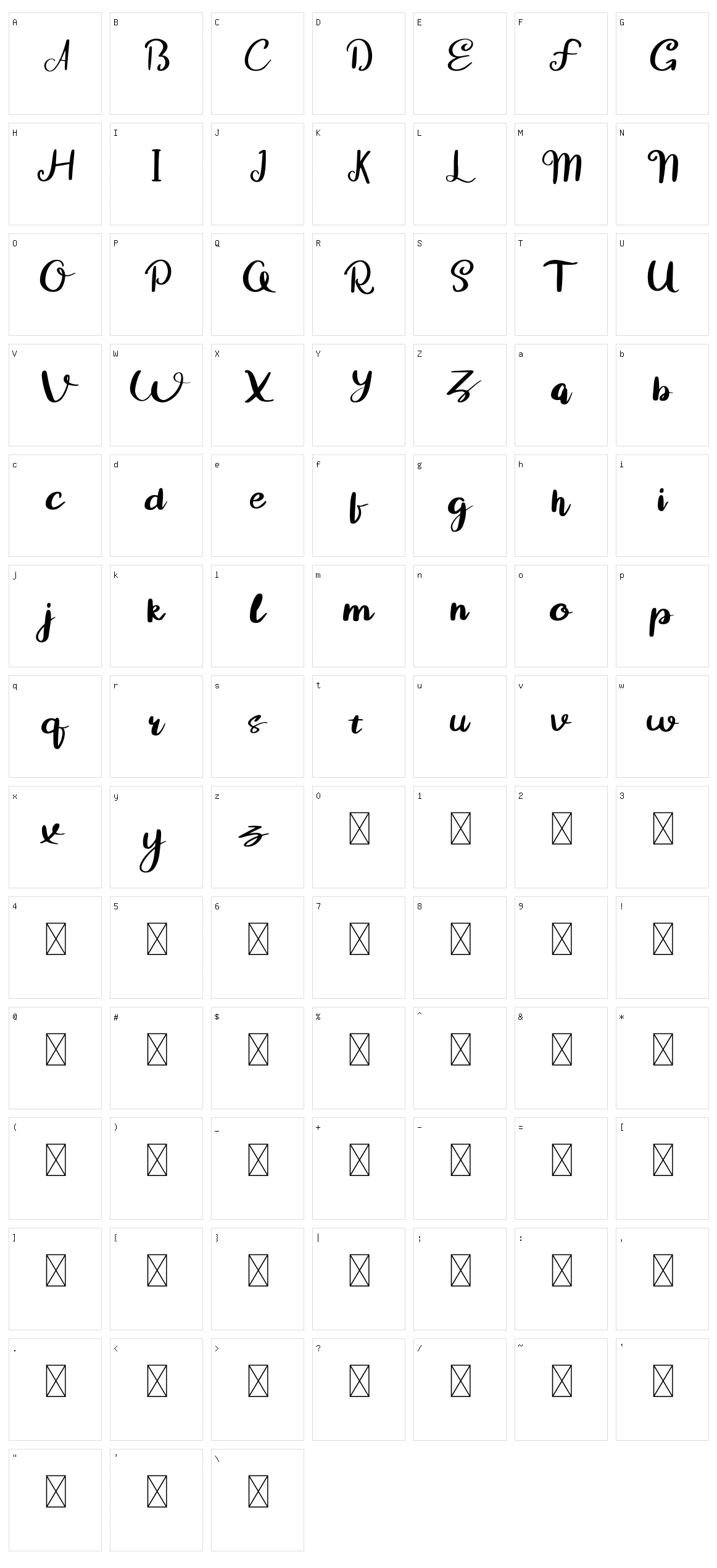 Guyona Character Set