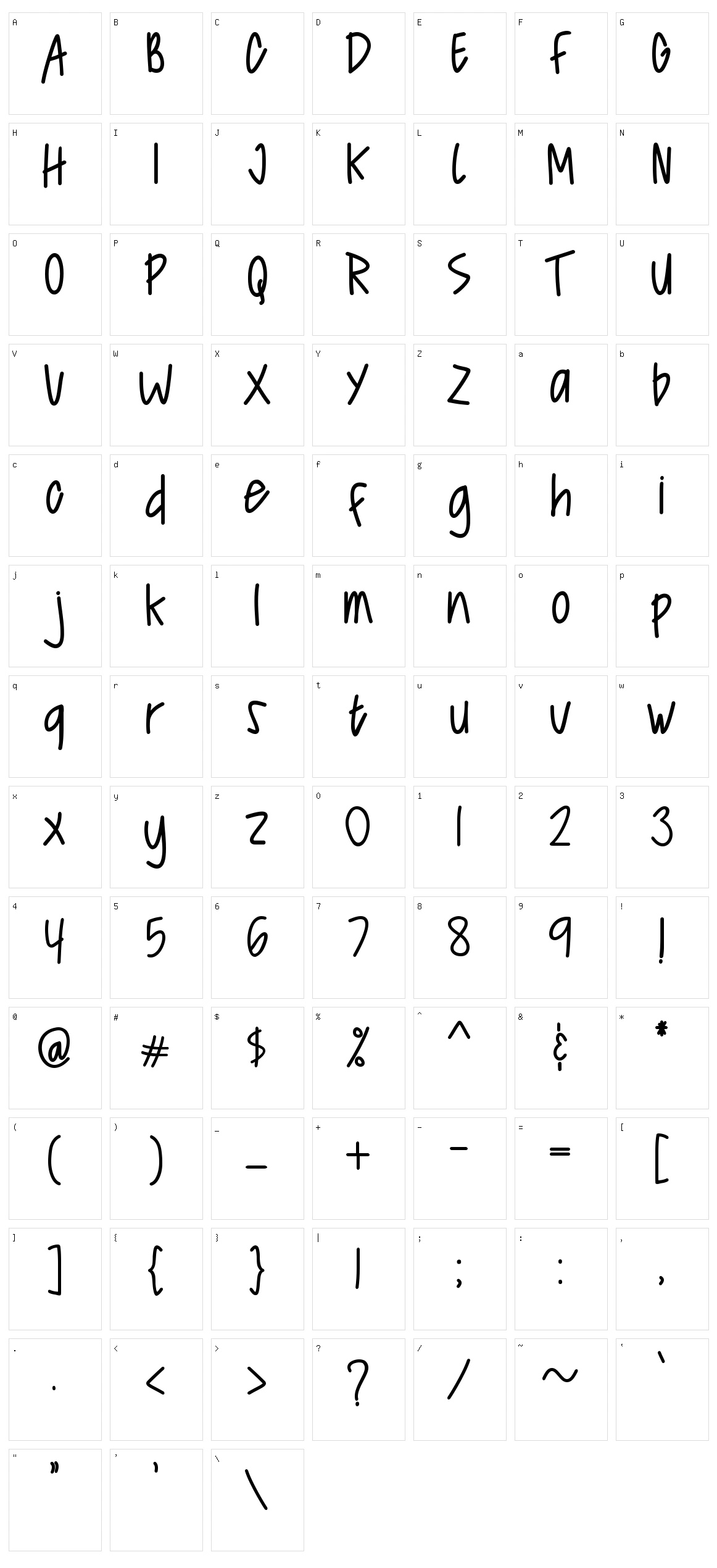 Hadeska Character Set