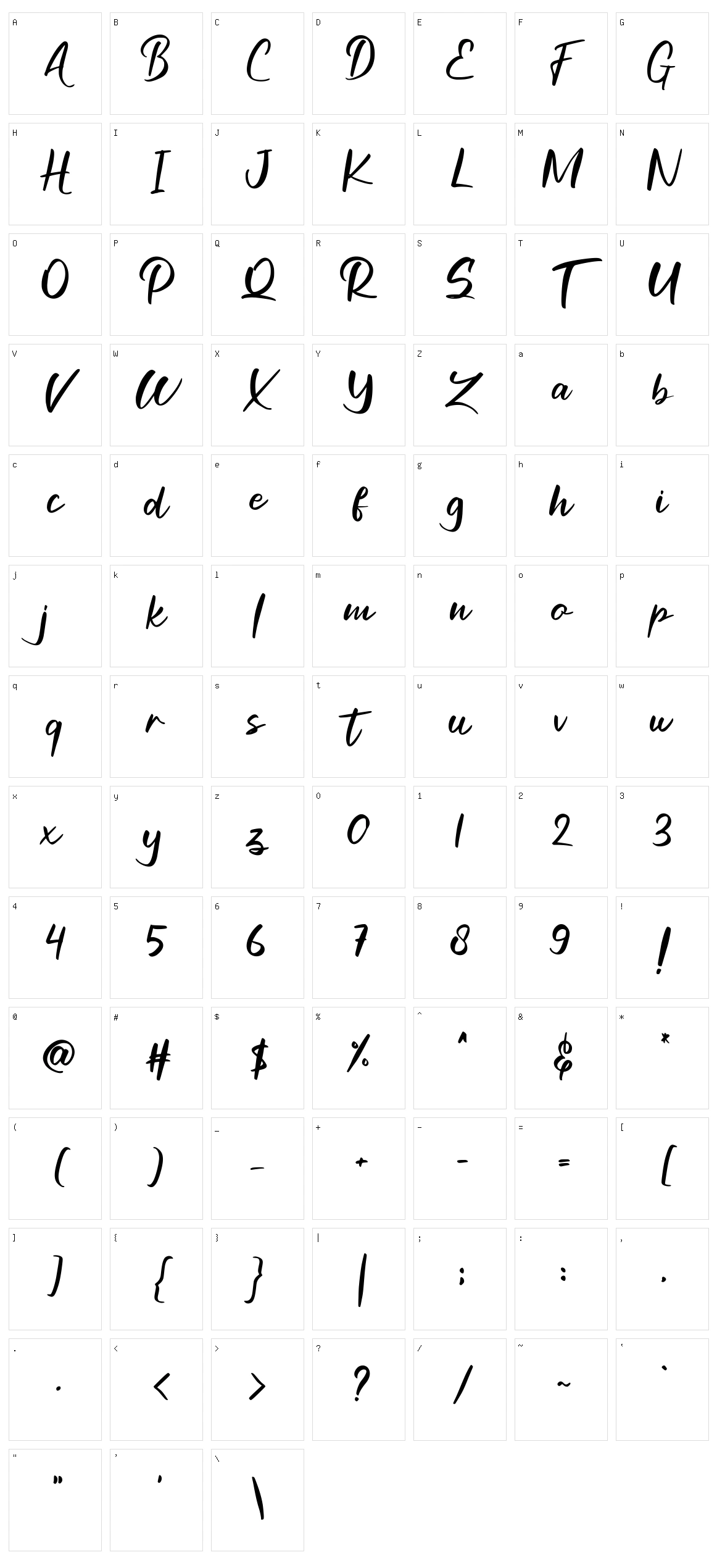 Haditen Character Set