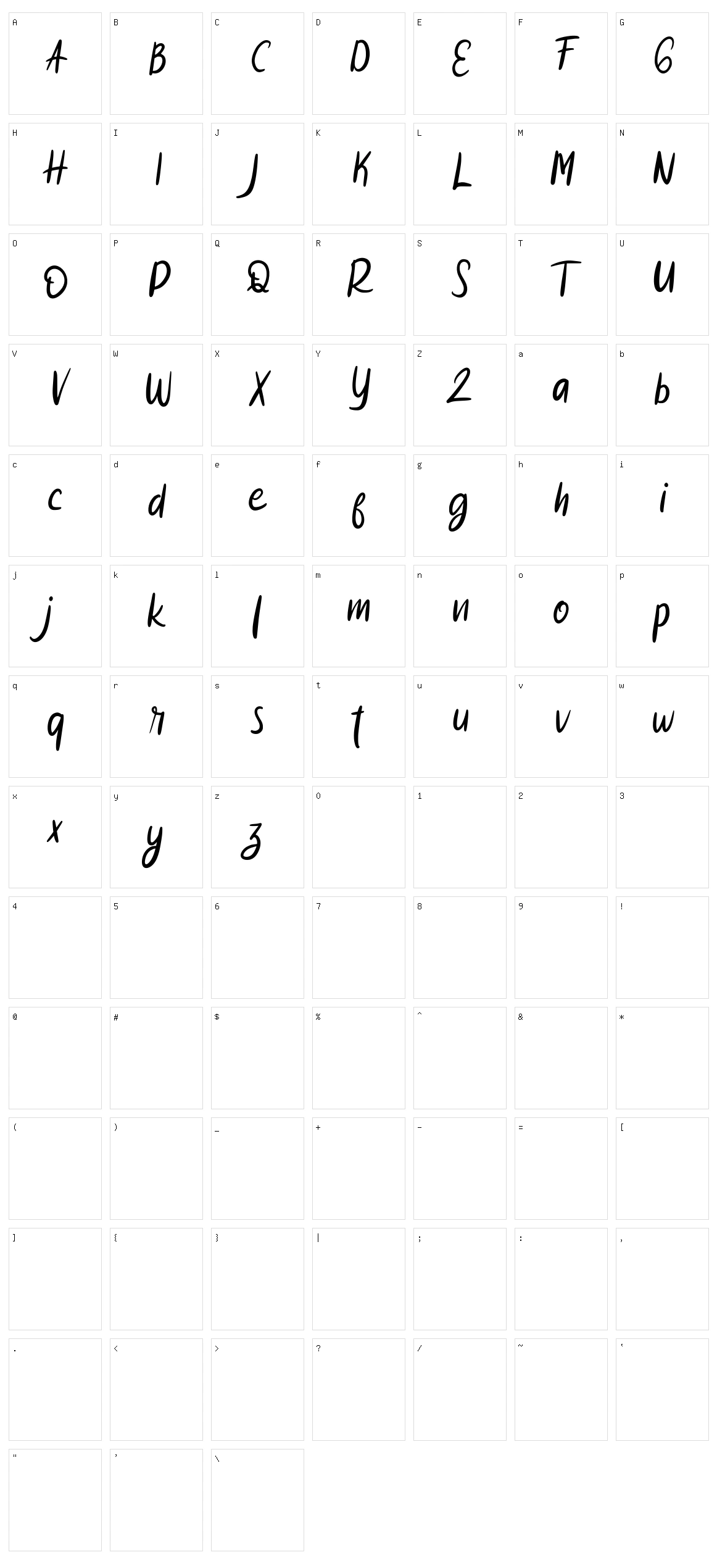 Hagos Character Set