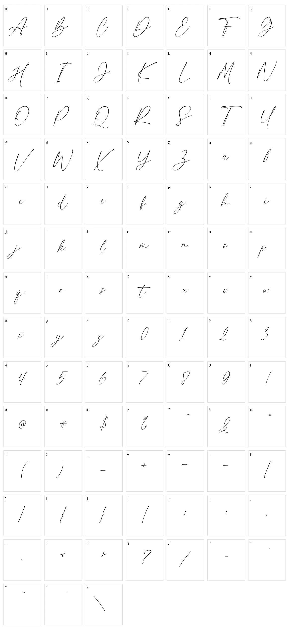Hailey Character Set