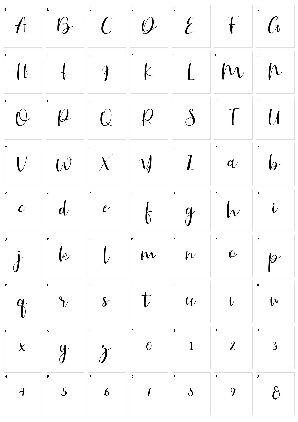Hailluna Character Set