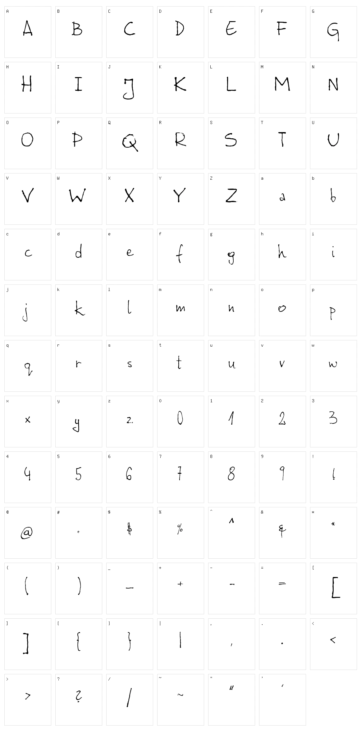 Hajduczek Character Set