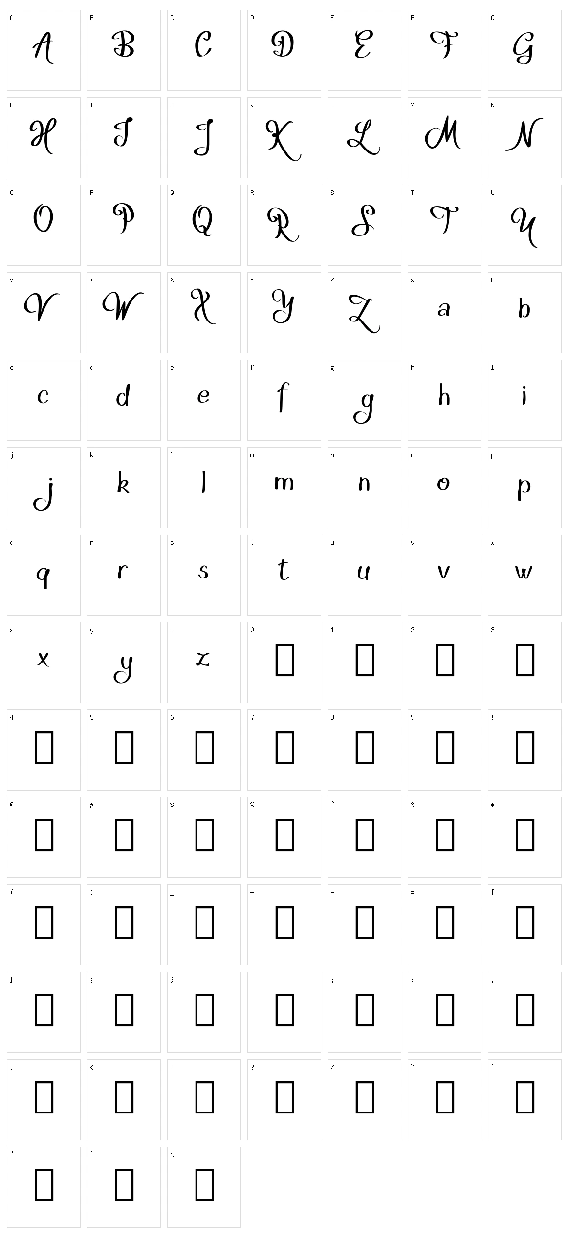 Hakyt Character Set