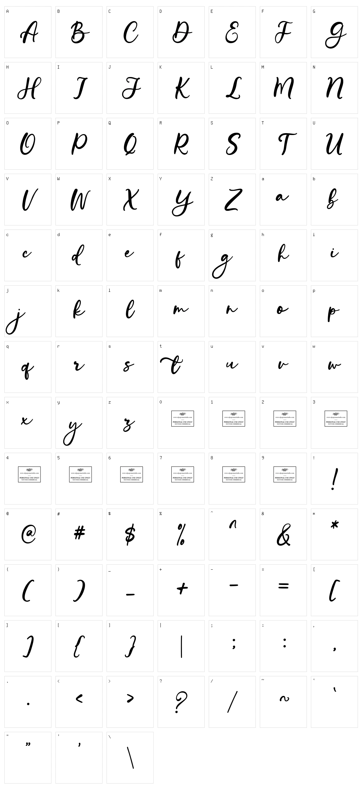 Haland Character Set