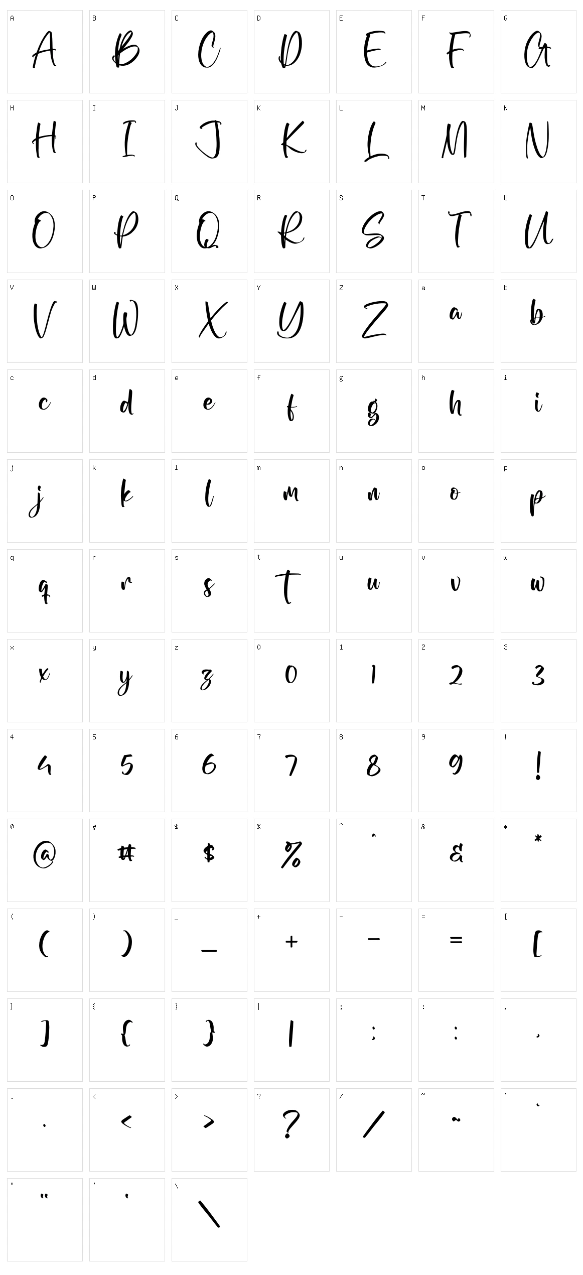 Halfmoon Character Set
