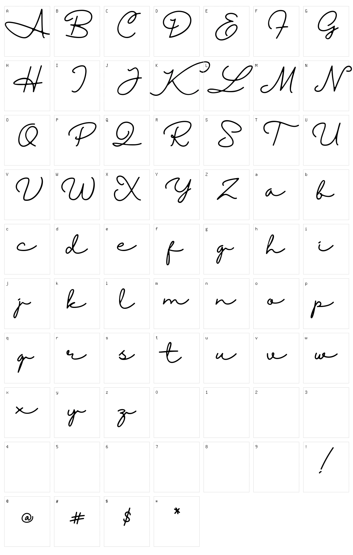 Halimun Character Set