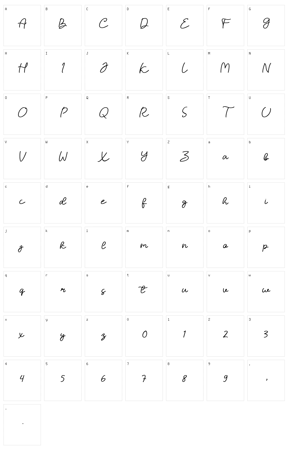 Halisah Character Set