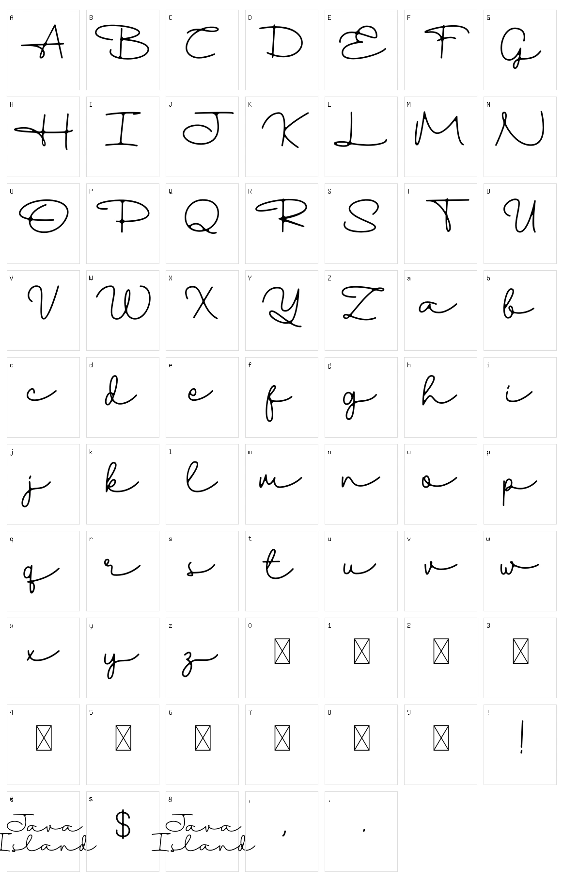 Halland Character Set